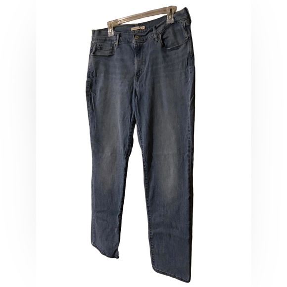 Levi’s505 Straight Jeans Women’s Size 16 Blue Light Wash Denim Stretch MidRise - Picture 5 of 16